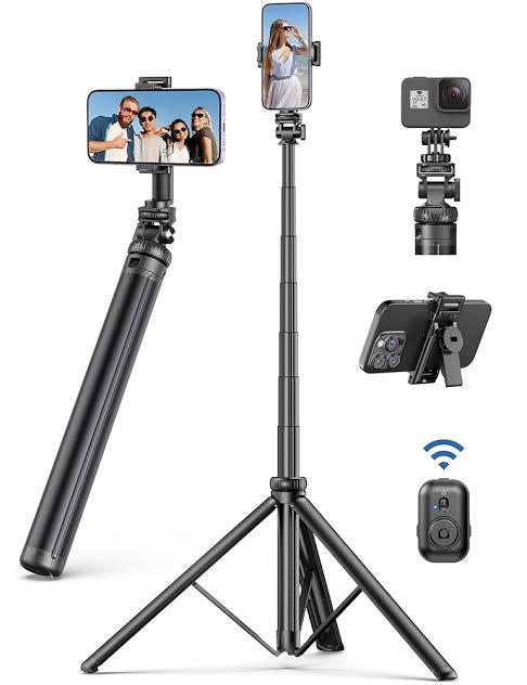 Ultra Wide-Angle Selfie Stick & Phone Tripod with Bluetooth Remote