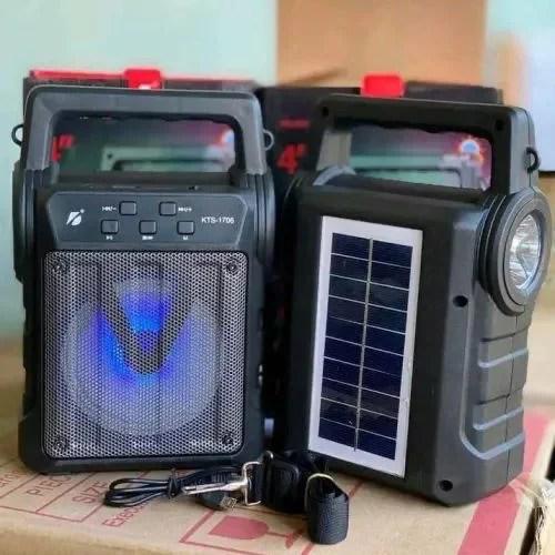 KTS-1706 Solar Powered Portable Wireless Speaker with Built-in Torch