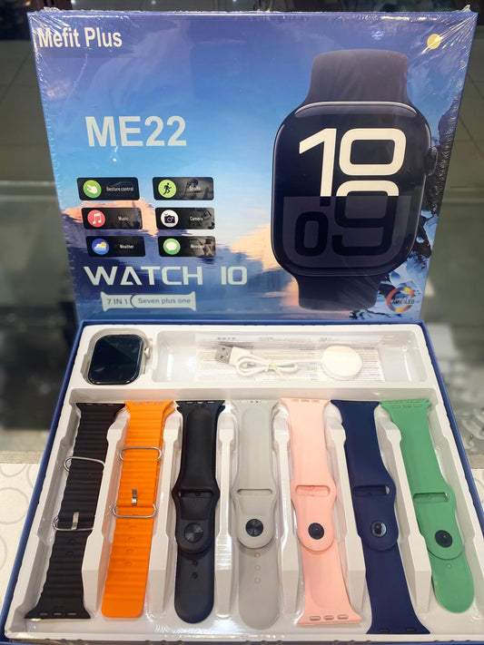Mefit Plus ME22 Watch 10 (Series 10) Smart Watch 7-in-1 Gift Box Set