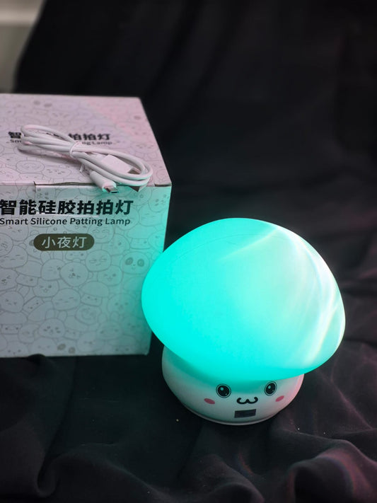 Cute 'Mushroom' Silicone Night Light & Bluetooth Speaker - Pat Control LED Color Lamp