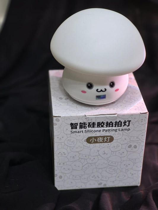 Cute 'Mushroom' Silicone Night Light & Bluetooth Speaker - Pat Control LED Color Lamp
