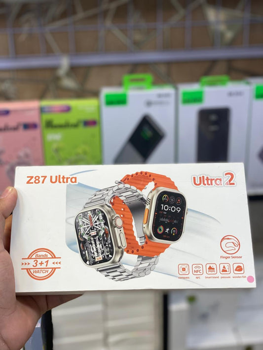 Z87 Ultra 2 Smartwatch Set (3+1 Bands) - with Finger Sensor & NFC